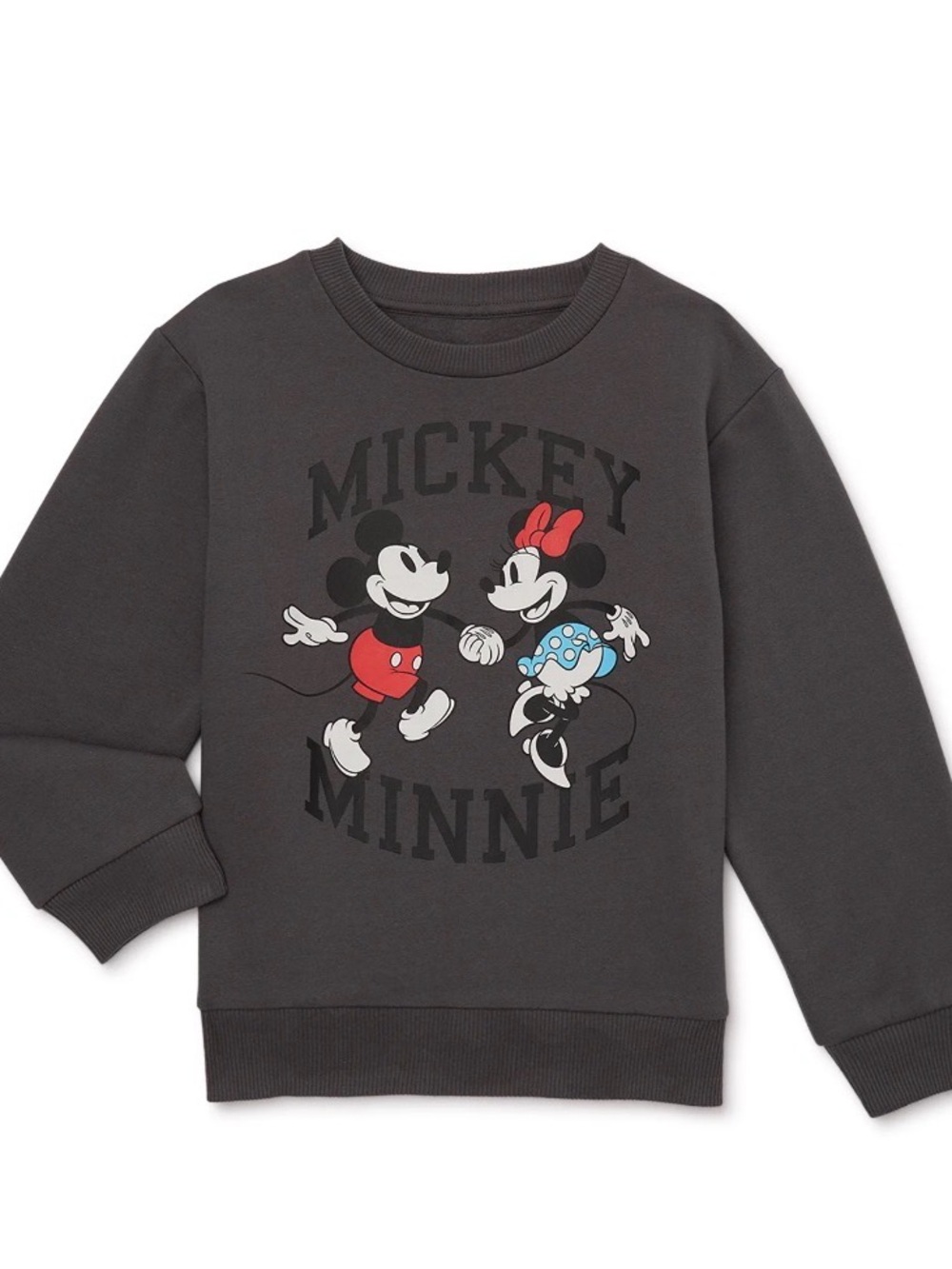 Disney Mickey & Minnie Charcoal Crewneck Sweatshirt for Kids XS 4-5